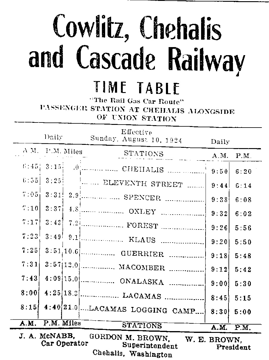 time table